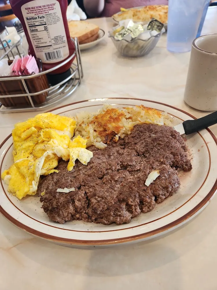 Sirloin Chopped Steak and Eggs